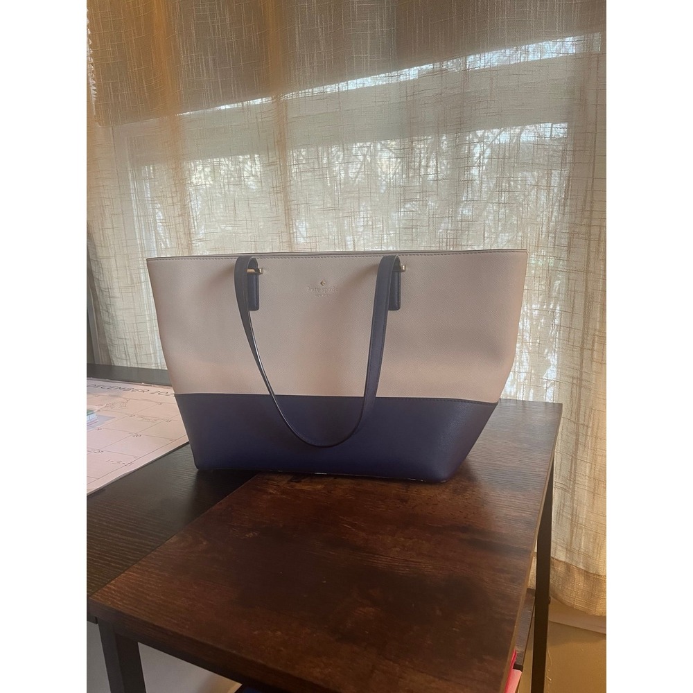 Kate Spade Cedar Street Tote, Sapphire and Cream, Large bag with plenty of room